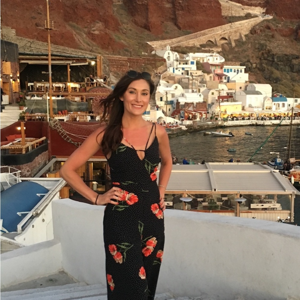 Top Shop Floral Black Polka Dot Jumpsuit